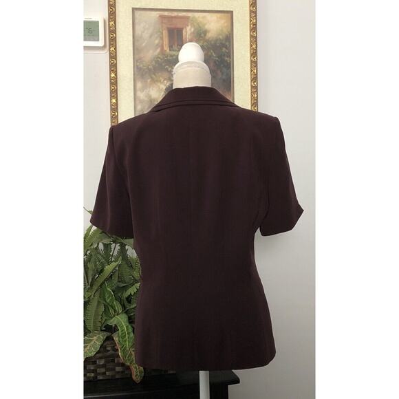 Kasper Blazer Jacket size 8P Short Sleeve Open Front 3 Buttons - Picture 6 of 13